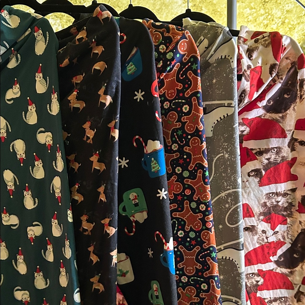 Lot of 6 EUC TC LuLaRoe Christmas/Holiday/Winter Leggings See pics for details
